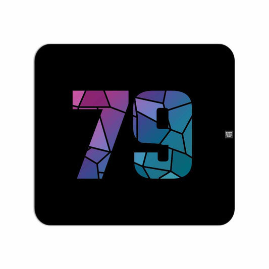 79 Number Mouse pad (Black)