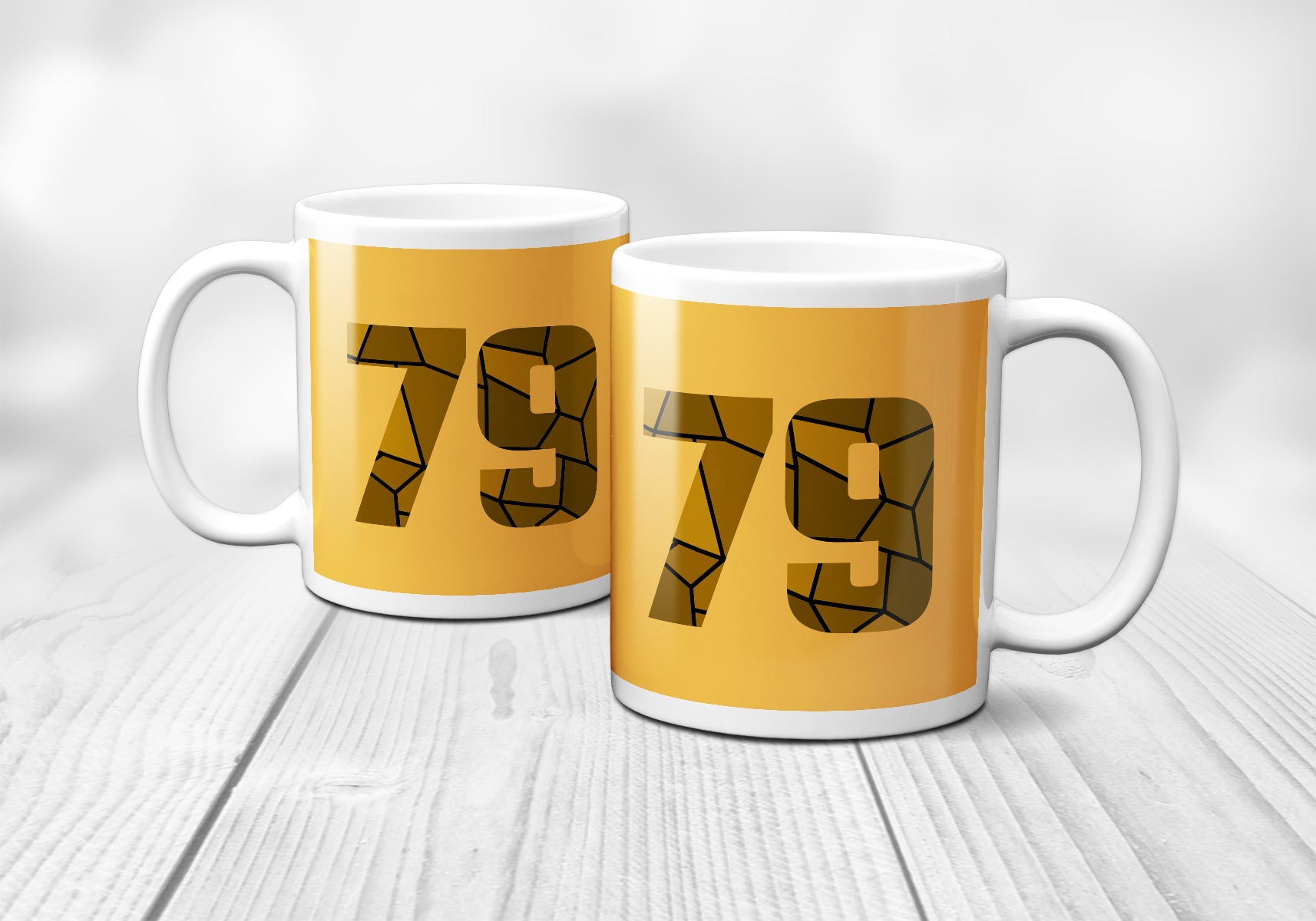 79 Number Mug (Golden Yellow)