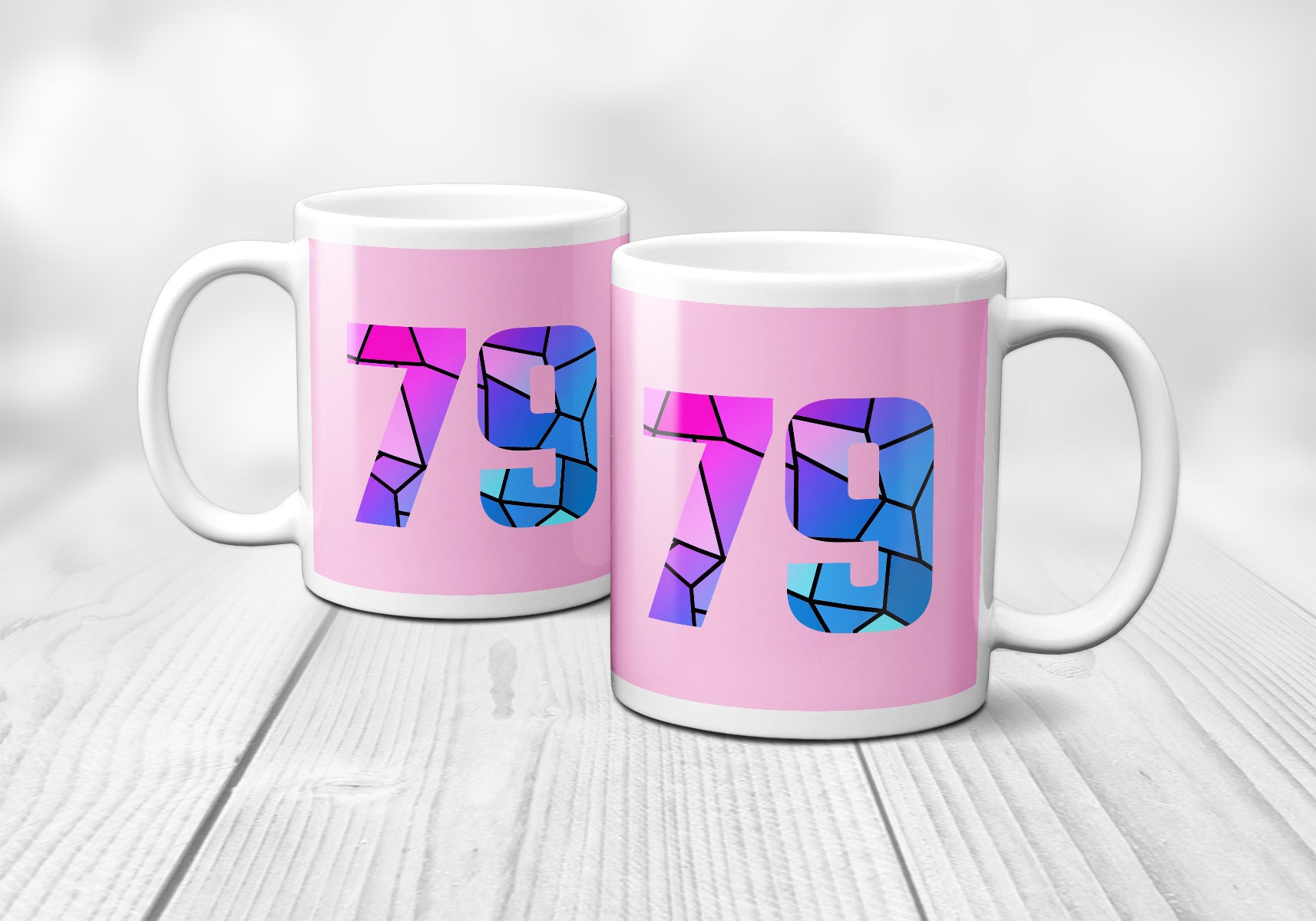 79 Number Mug (Light Pink)