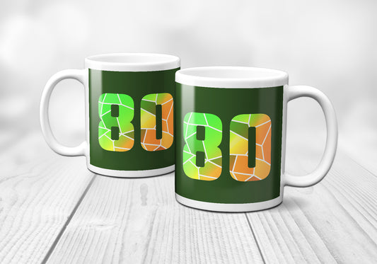 80 Number Mug (Olive Green)