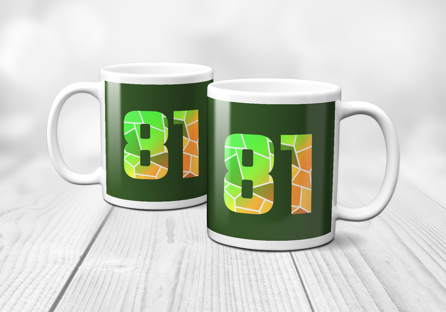 81 Number Mug (Olive Green)