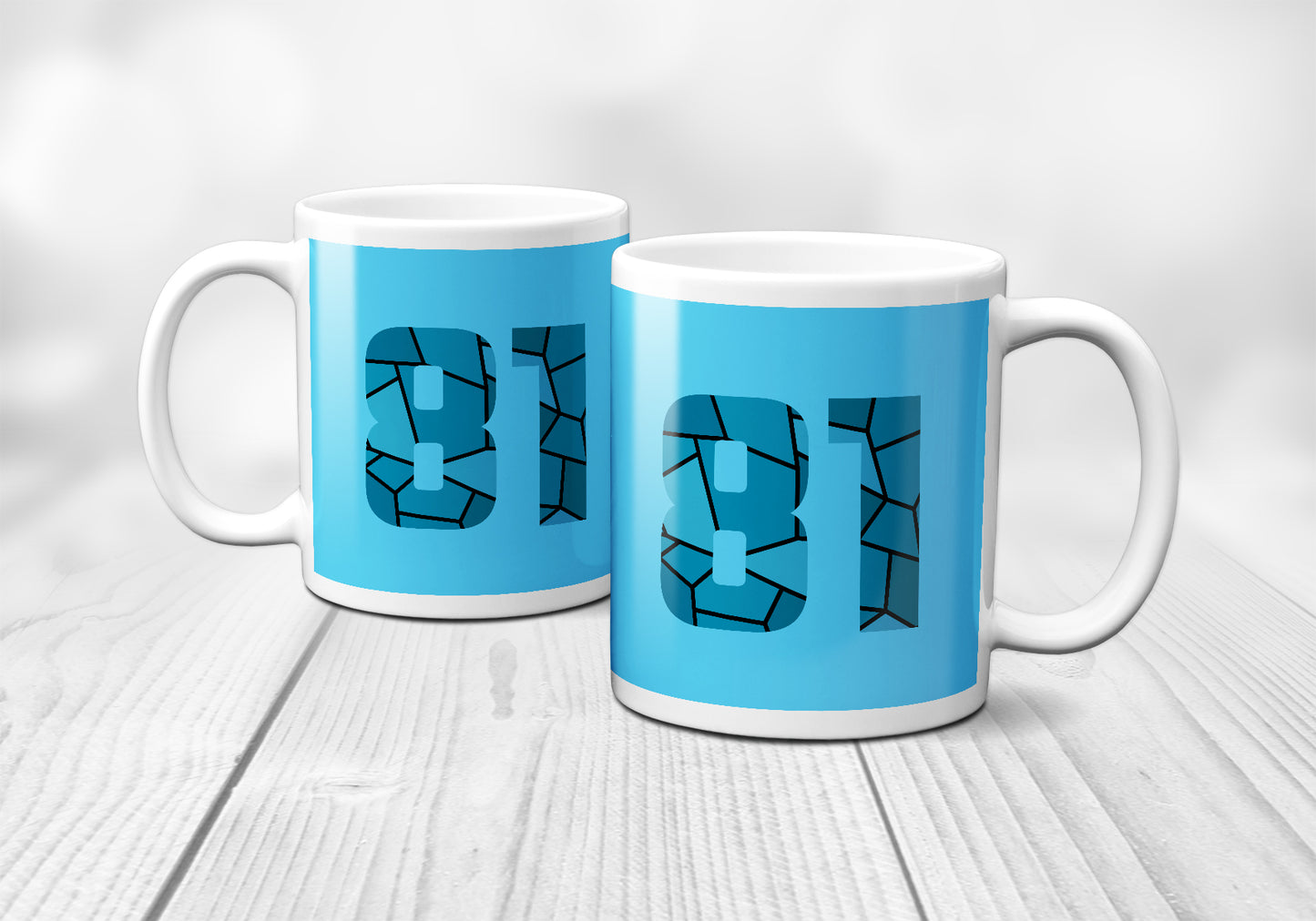 81 Number Mug (Sky Blue)