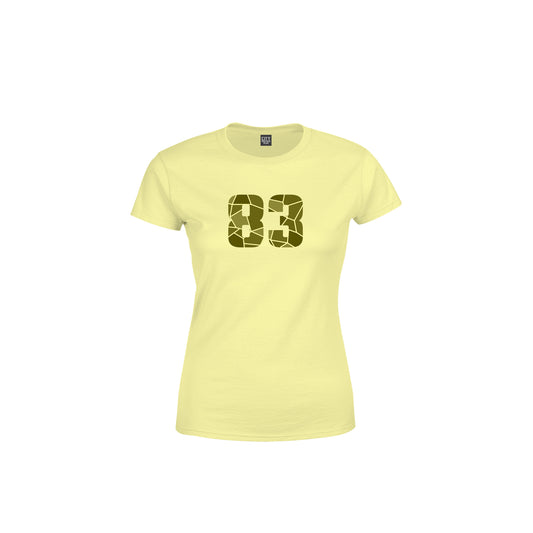 83 Number Women's T-Shirt (Butter Yellow)