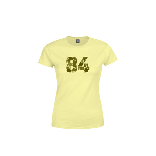 84 Number Women's T-Shirt (Butter Yellow)