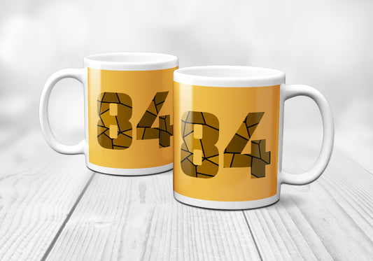 84 Number Mug (Golden Yellow)