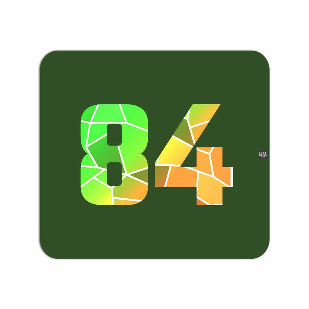 84 Number Mouse pad (Olive Green)