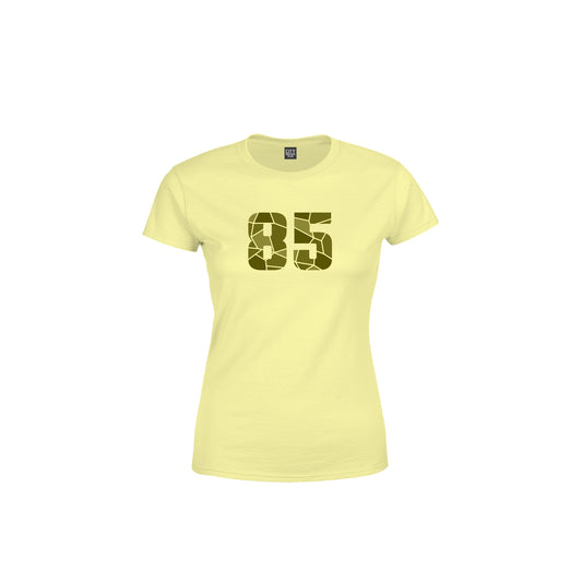 85 Number Women's T-Shirt (Butter Yellow)