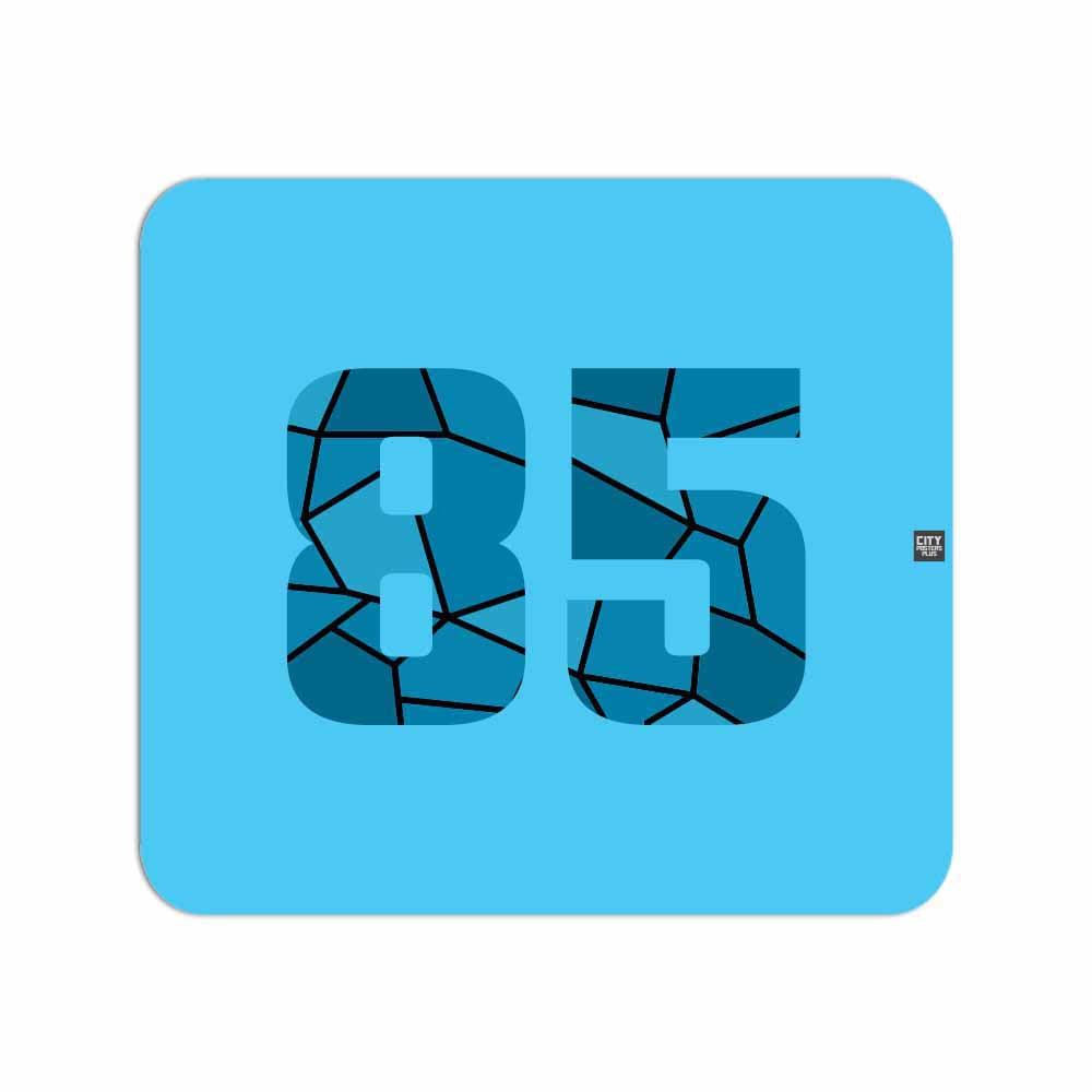 85 Number Mouse pad (Sky Blue)