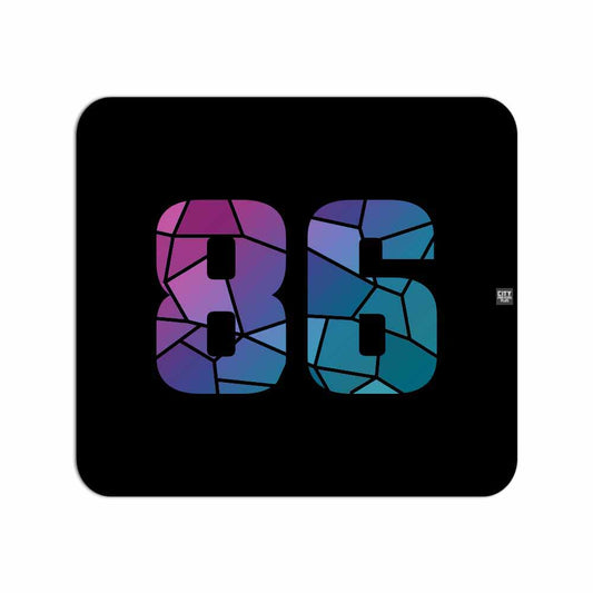 86 Number Mouse pad (Black)