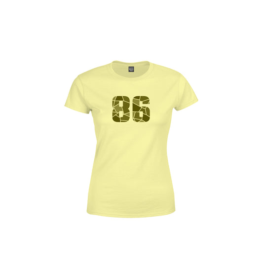 86 Number Women's T-Shirt (Butter Yellow)