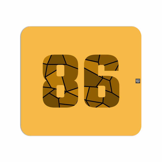 86 Number Mouse pad (Golden Yellow)