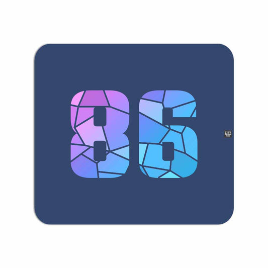 86 Number Mouse pad (Navy Blue)