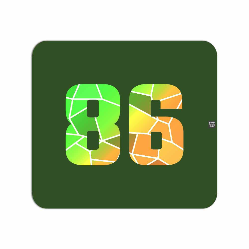 86 Number Mouse pad (Olive Green)