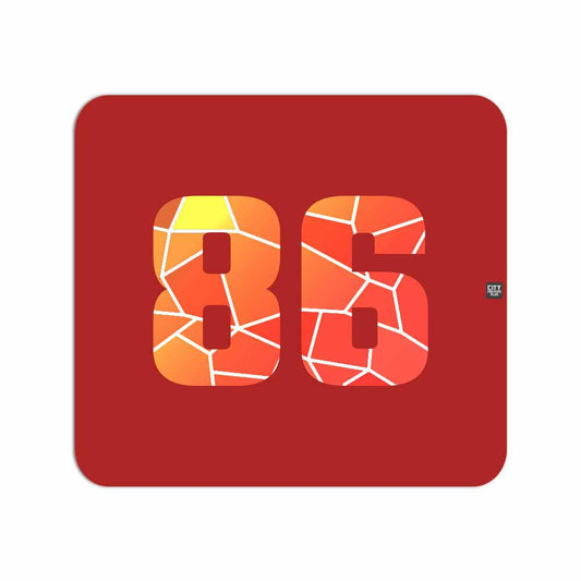 86 Number Mouse pad (Red)