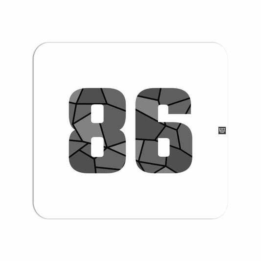 86 Number Mouse pad (White)