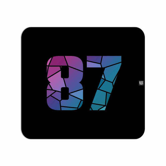 87 Number Mouse pad (Black)