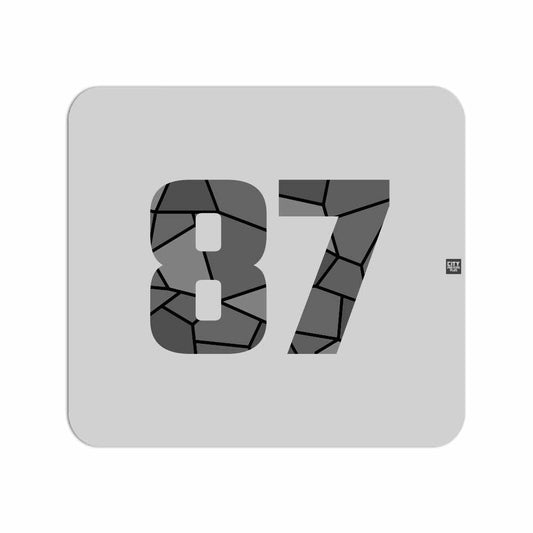 87 Number Mouse pad (Melange Grey)