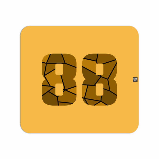 88 Number Mouse pad (Golden Yellow)