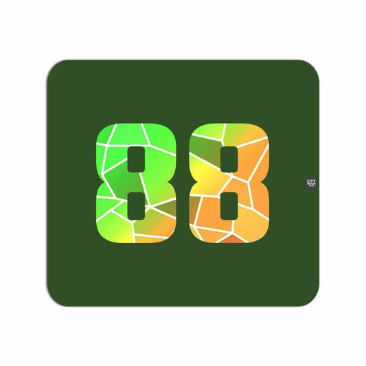 88 Number Mouse pad (Olive Green)