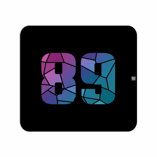 89 Number Mouse pad (Black)