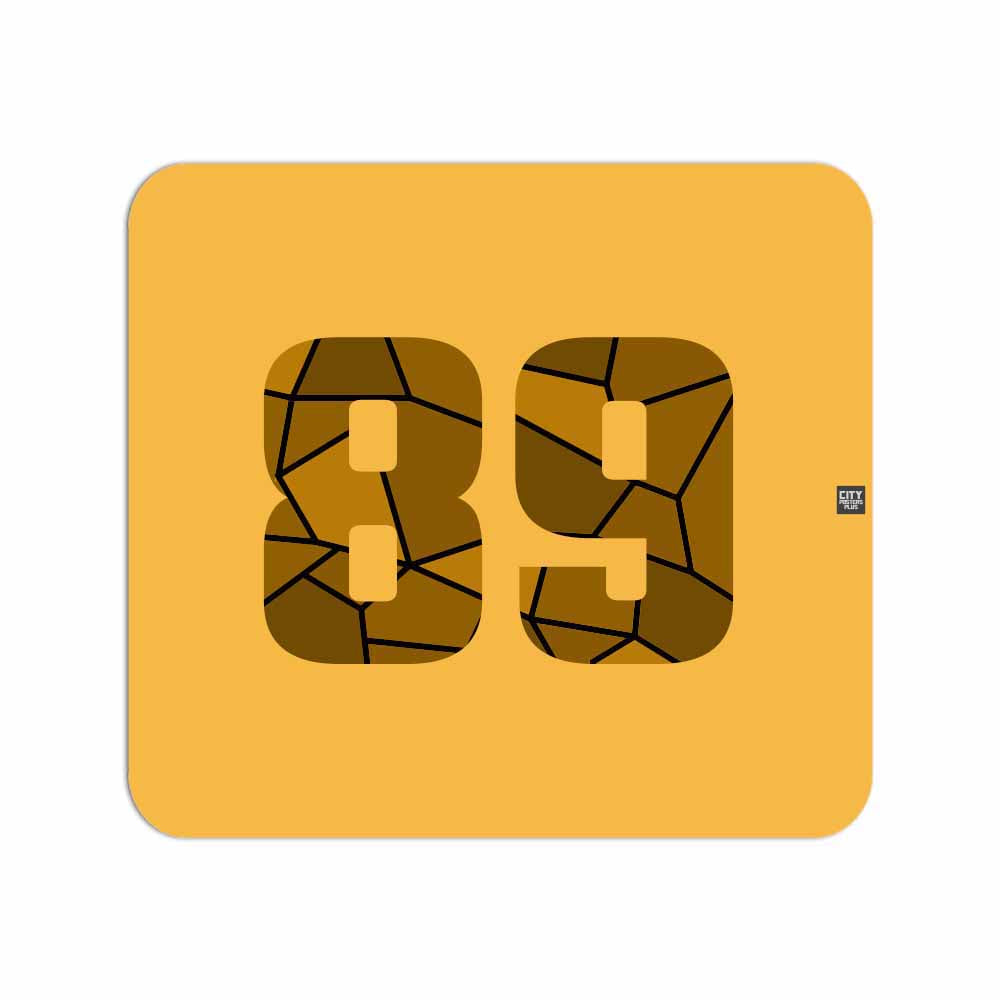 89 Number Mouse pad (Golden Yellow)