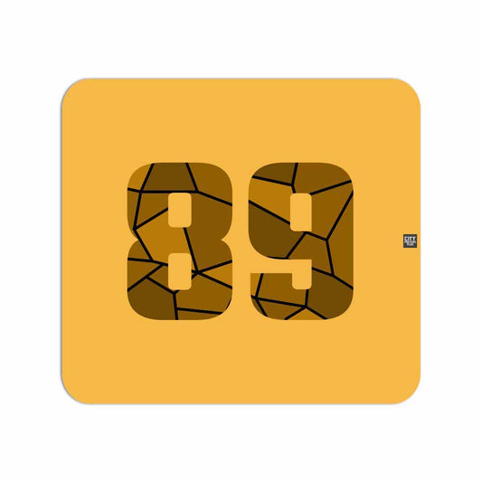 89 Number Mouse pad (Golden Yellow)