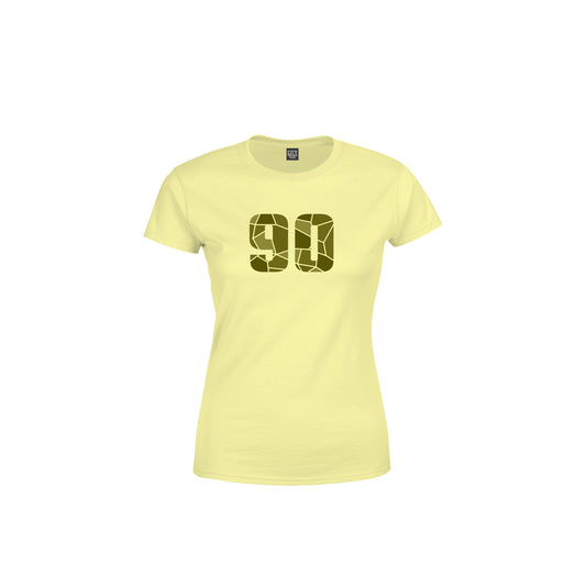 90 Number Women's T-Shirt (Butter Yellow)
