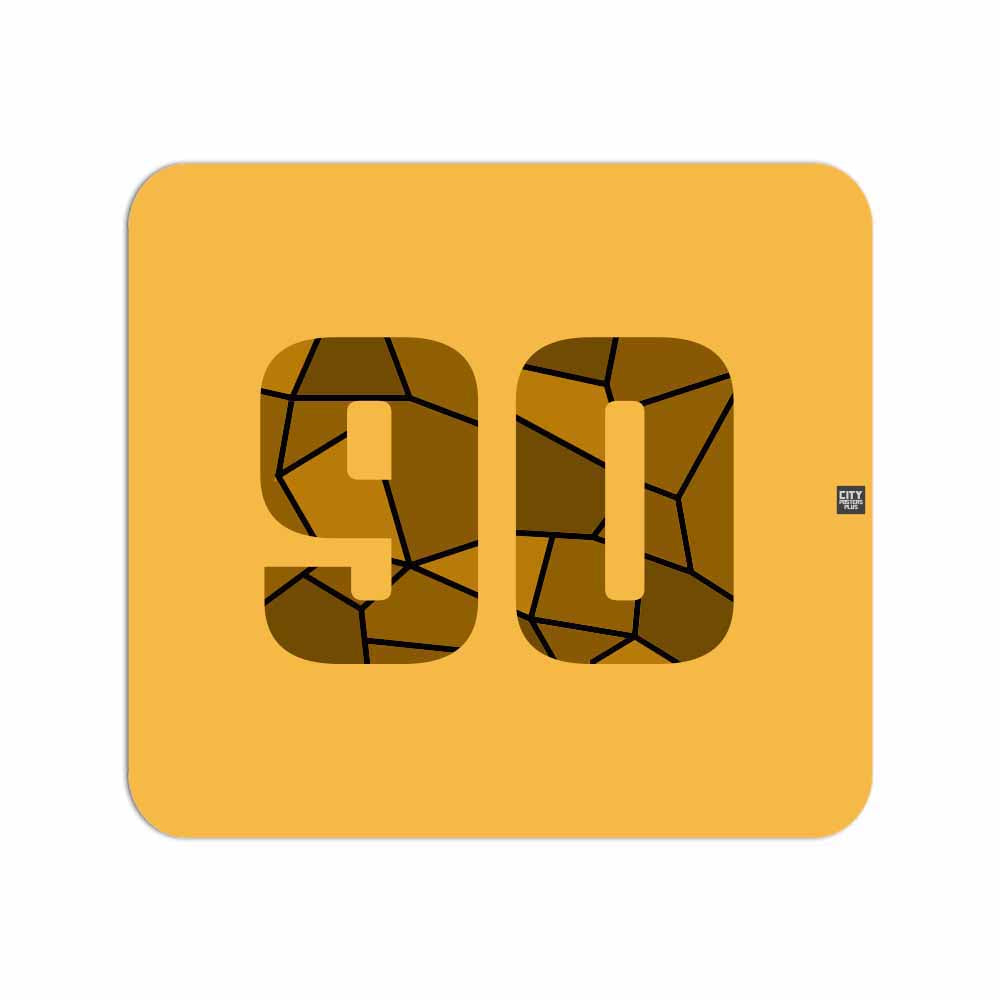 90 Number Mouse pad (Golden Yellow)