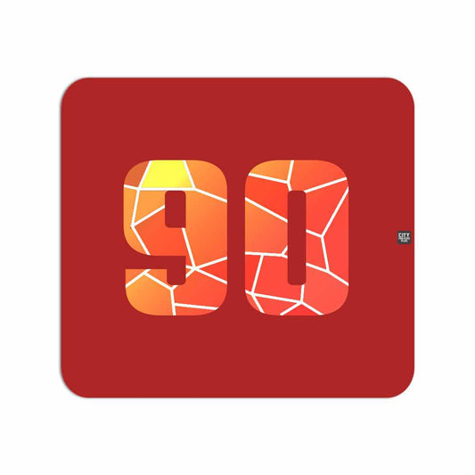 90 Number Mouse pad (Red)