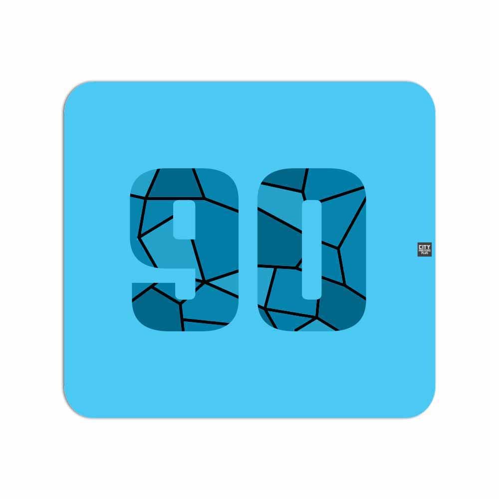 90 Number Mouse pad (Sky Blue)