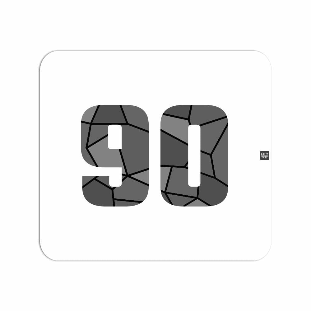 90 Number Mouse pad (White)