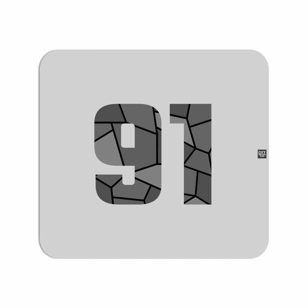 91 Number Mouse pad (Melange Grey)