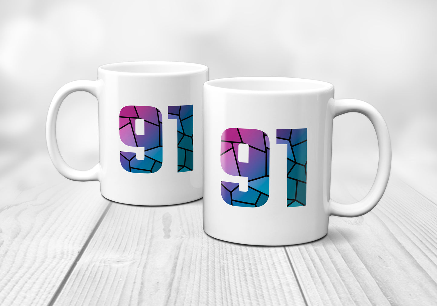 91 Number Mug (White)