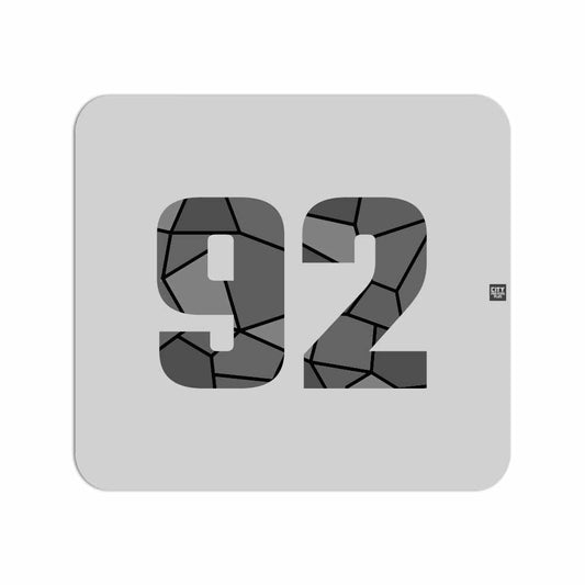 92 Number Mouse pad (Melange Grey)