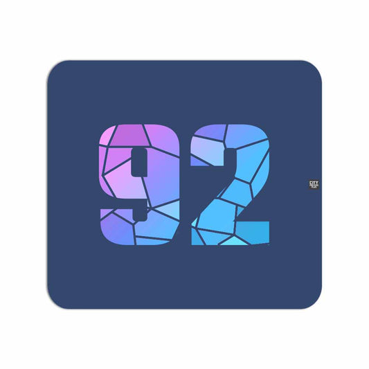 92 Number Mouse pad (Navy Blue)