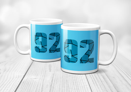 92 Number Mug (Sky Blue)