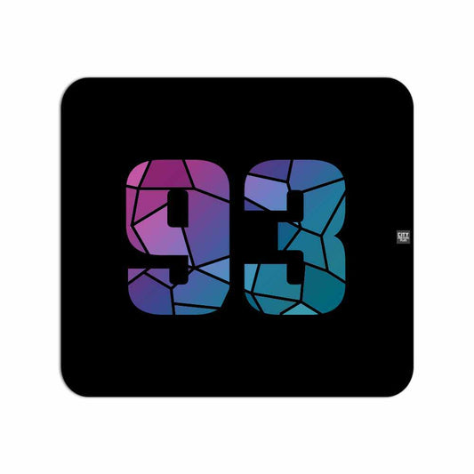 93 Number Mouse pad (Black)