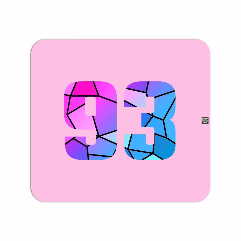 93 Number Mouse pad (Light Pink)