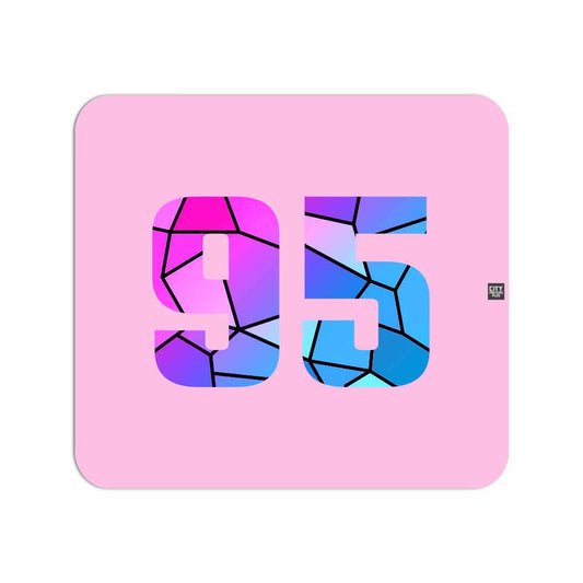 95 Number Mouse pad (Light Pink)