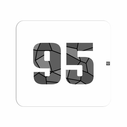95 Number Mouse pad (White)