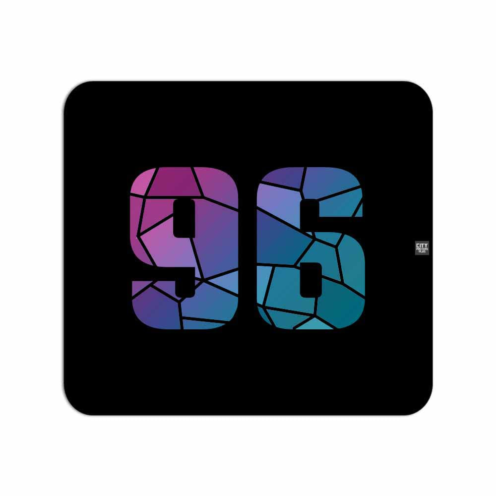 96 Number Mouse pad (Black)