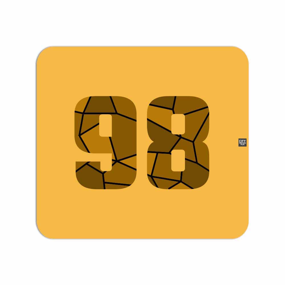 98 Number Mouse pad (Golden Yellow)