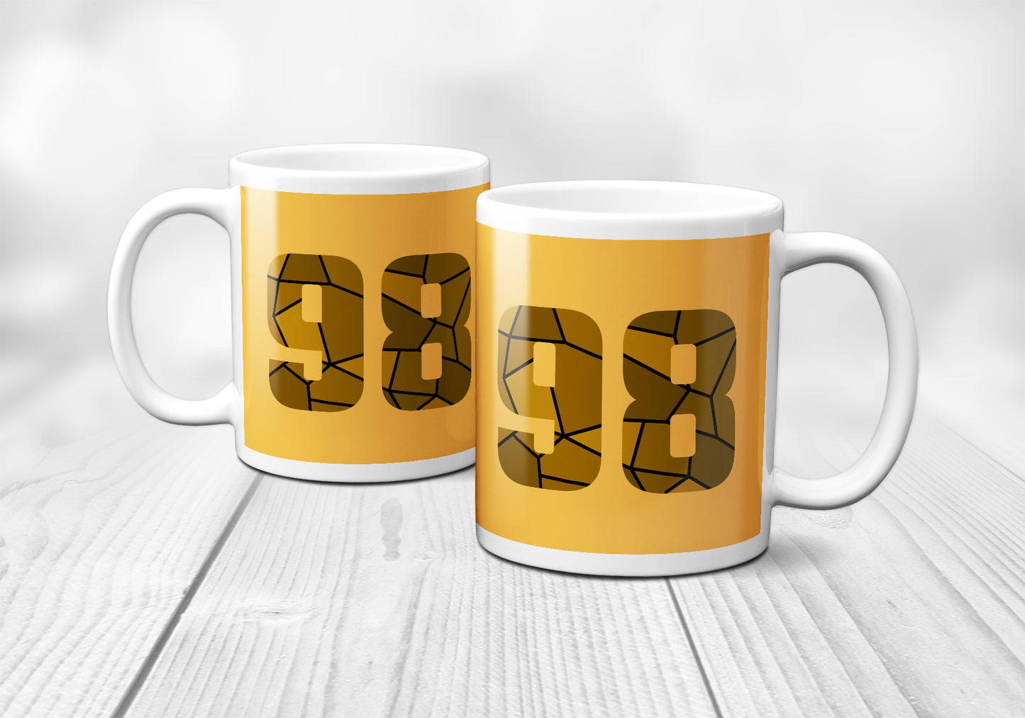 98 Number Mug (Golden Yellow)