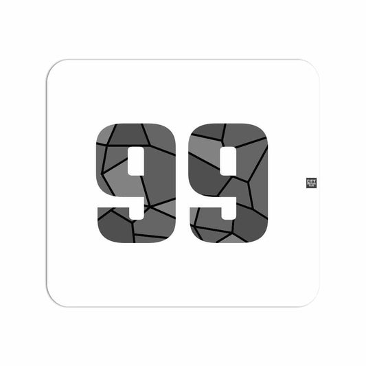 99 Number Mouse pad (White)
