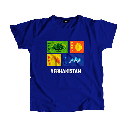 AFGHANISTAN Seasons Unisex T-Shirt (Royal Blue)