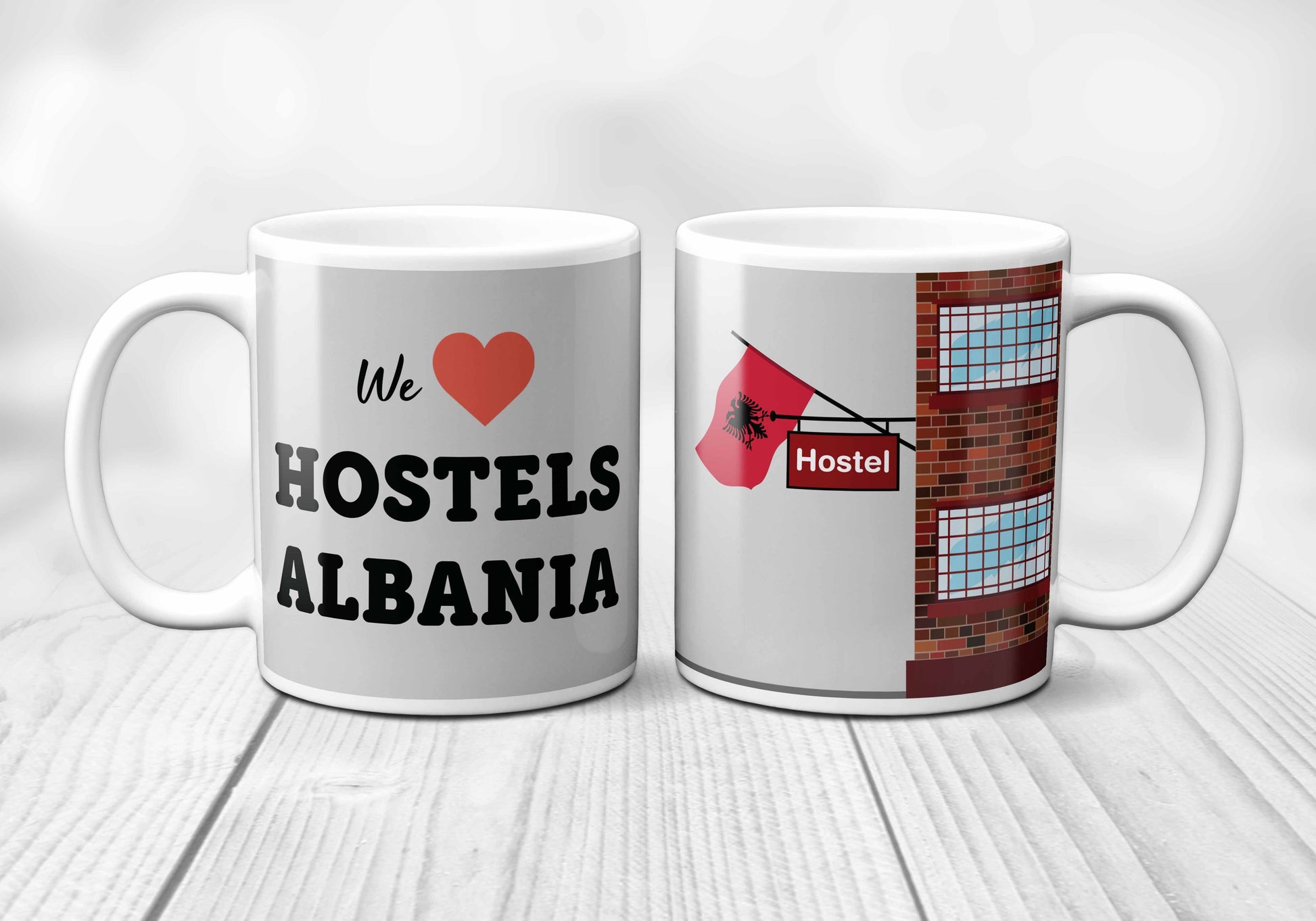 We love ALBANIA Hostels Mug