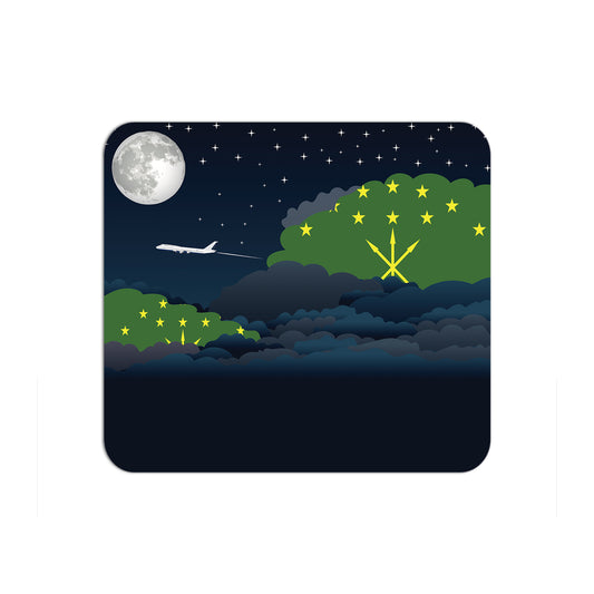 Adygea Flag Night Clouds Mouse pad 