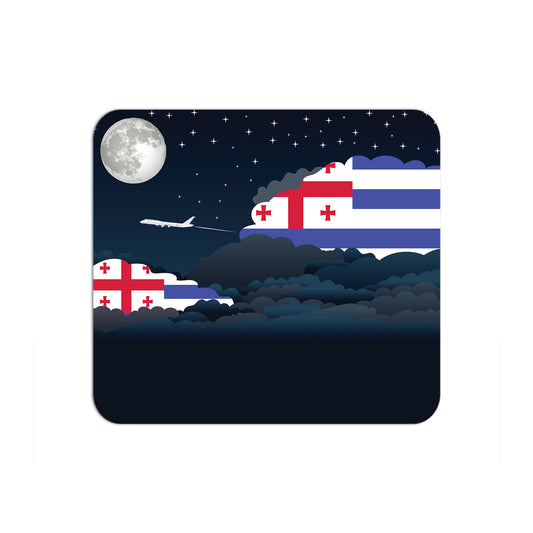 Ajaria Flag Night Clouds Mouse pad 