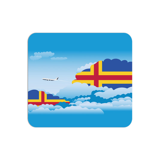 Aland Flag Day Clouds Mouse pad 