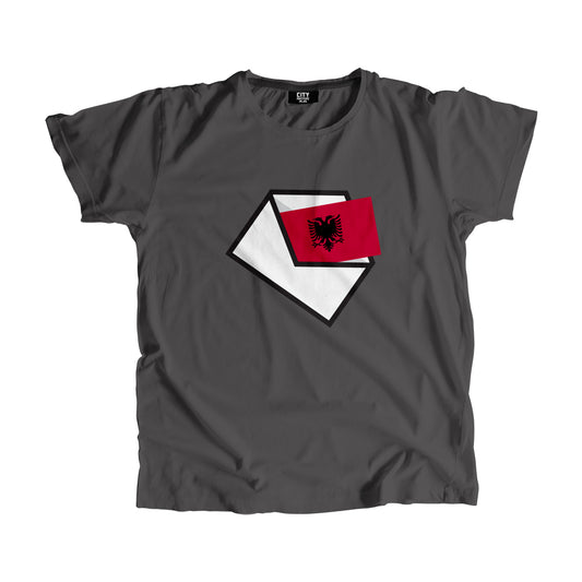 Albania Flag Mail Men Women Unisex T-Shirt